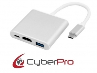 CYBERPRO CP-CHUC3 Converter USB type C male - HDMI/USB-A/USB-C female